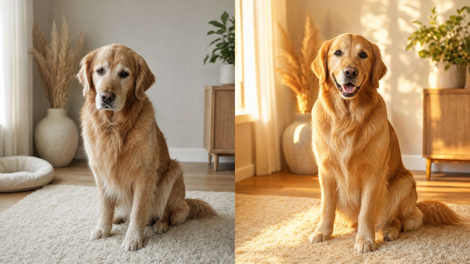 Perro en casa con productos PetSilva